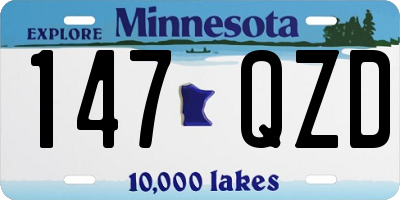 MN license plate 147QZD