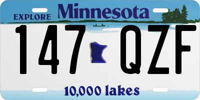 MN license plate 147QZF