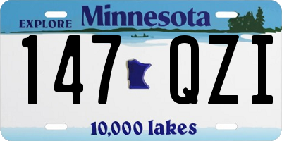 MN license plate 147QZI