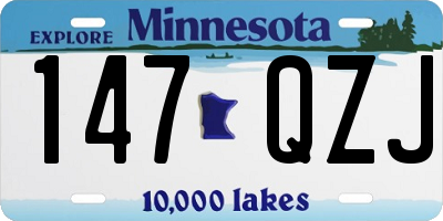 MN license plate 147QZJ