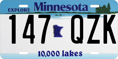 MN license plate 147QZK