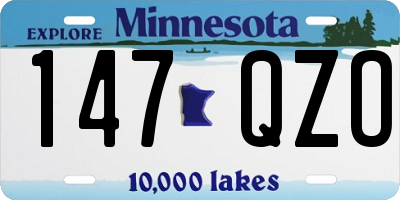 MN license plate 147QZO