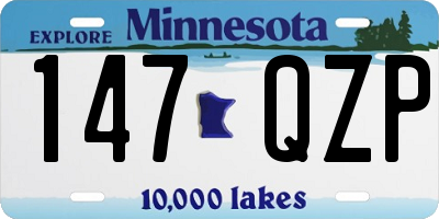 MN license plate 147QZP