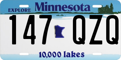 MN license plate 147QZQ