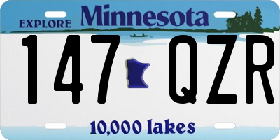 MN license plate 147QZR