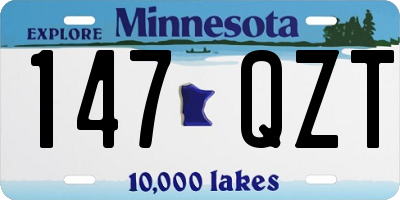 MN license plate 147QZT