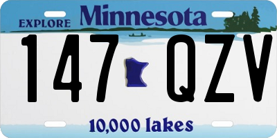 MN license plate 147QZV