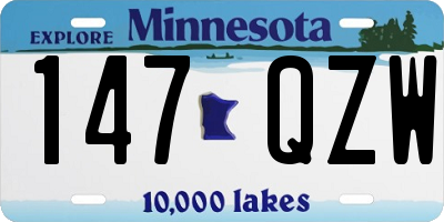 MN license plate 147QZW