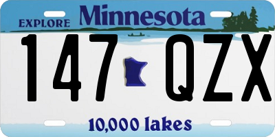 MN license plate 147QZX