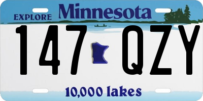 MN license plate 147QZY