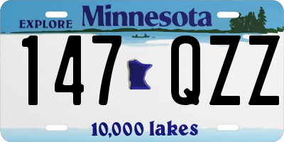 MN license plate 147QZZ