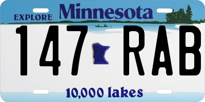 MN license plate 147RAB