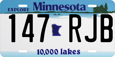 MN license plate 147RJB
