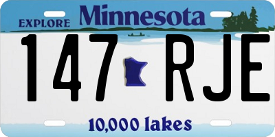 MN license plate 147RJE