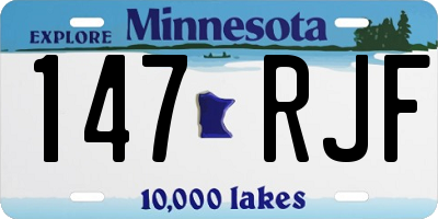 MN license plate 147RJF