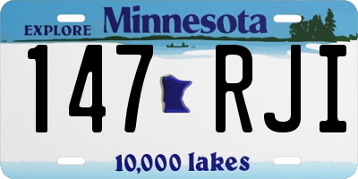 MN license plate 147RJI