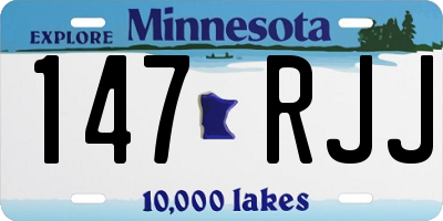 MN license plate 147RJJ