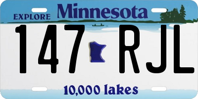 MN license plate 147RJL