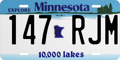 MN license plate 147RJM