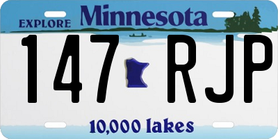 MN license plate 147RJP
