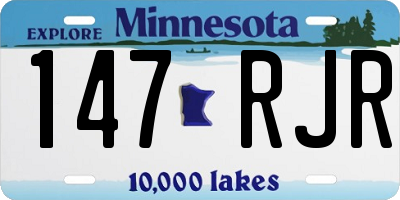MN license plate 147RJR