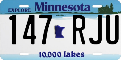 MN license plate 147RJU