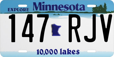 MN license plate 147RJV