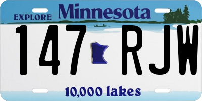 MN license plate 147RJW