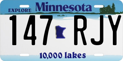MN license plate 147RJY