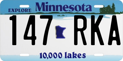 MN license plate 147RKA