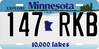 MN license plate 147RKB