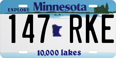 MN license plate 147RKE