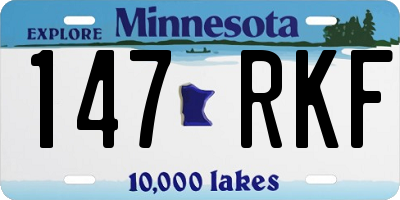 MN license plate 147RKF