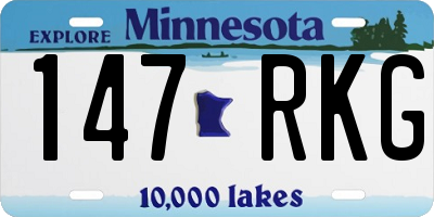 MN license plate 147RKG
