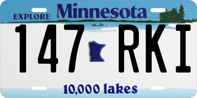 MN license plate 147RKI