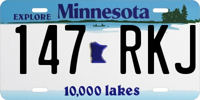 MN license plate 147RKJ