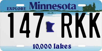 MN license plate 147RKK