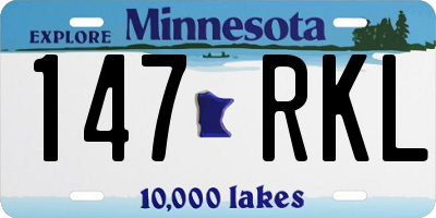 MN license plate 147RKL