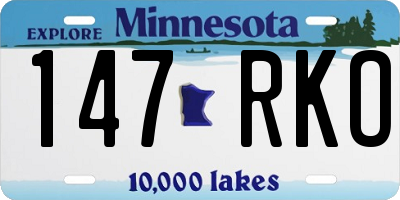 MN license plate 147RKO