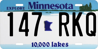 MN license plate 147RKQ