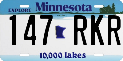 MN license plate 147RKR