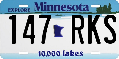 MN license plate 147RKS