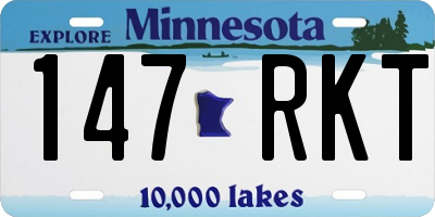 MN license plate 147RKT