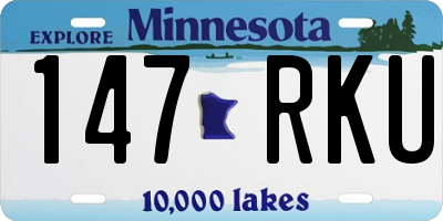 MN license plate 147RKU