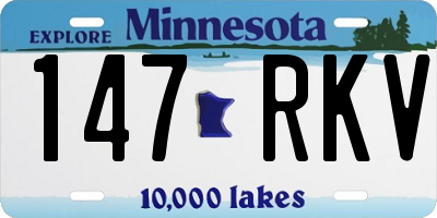 MN license plate 147RKV