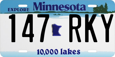 MN license plate 147RKY