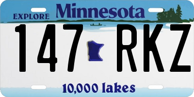 MN license plate 147RKZ