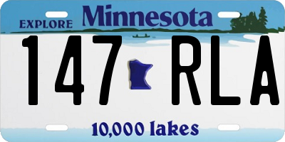 MN license plate 147RLA