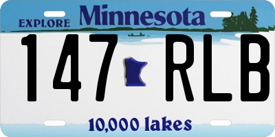 MN license plate 147RLB