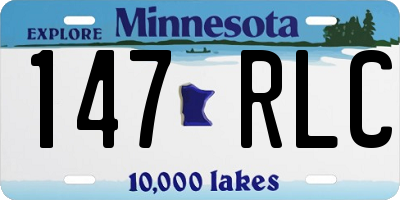 MN license plate 147RLC
